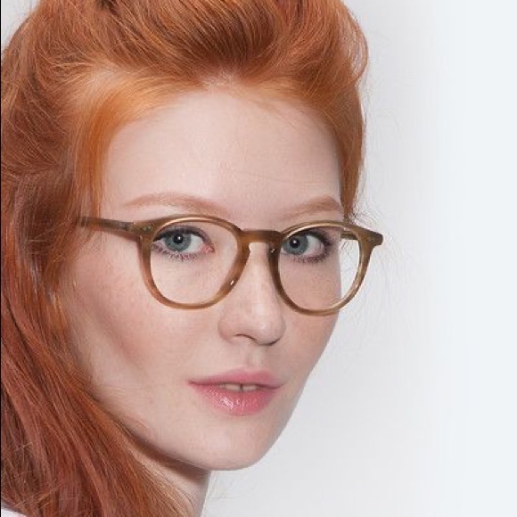 EYEBUYDIRECT Prism Round Chestnut Eyeglasses - Picture 3 of 4